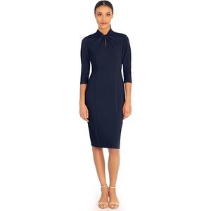 Donna Morgan Navy Long Sleeve Dress